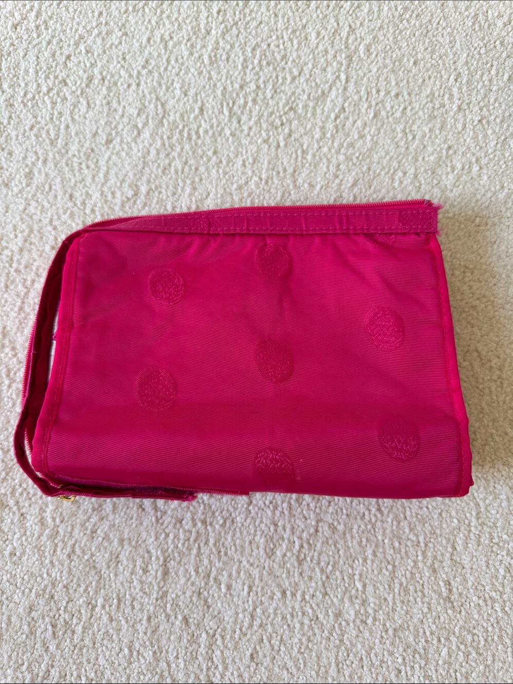 Adrienne Vittadini Hot Pink Cosmetic Bag